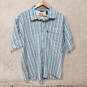 Wrangler Men's Blue Plaid Shirt